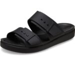 Crocs Women's Brooklyn Buckle Low Low, LiteRide Footbed Sandals