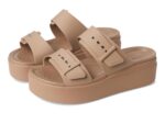 Crocs Women's Brooklyn Buckle Low Wedges, Platform Sandals