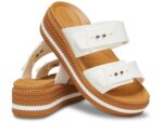 Crocs Women's Brooklyn Buckle Low Wedges, Platform Sandals