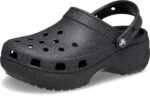 Crocs Womens Classic Platform Glitter Clogs Clog