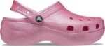 Crocs Womens Classic Platform Glitter Clogs Clog