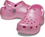 Crocs Womens Classic Platform Glitter Clogs Clog
