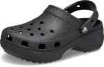 Crocs Womens Classic Platform Glitter Clogs Clog