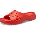 Crocs Women's Cross Strap Sandal with LiteRide Comfort, Comfortable Sandals for Women