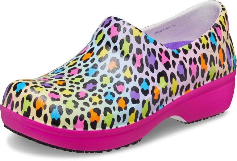 Crocs Womens Lisa Frank Neria Pro II Clogs, Slip Resistant Work Shoes Clog