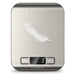 CROWNFUL Food Scale, 11lb Digital Kitchen Scales Weight Ounces and Grams for Cooking and Baking, 6 Units with Tare Function (Battery Included)