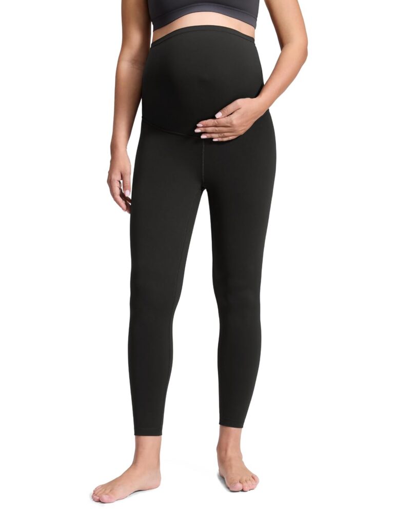 CRZ YOGA Womens Butterluxe Maternity Leggings Over The Belly 25" - Buttery Soft Workout Activewear Yoga Pregnancy Pants