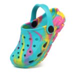 Cubufly Kids Clogs Boys Girls Marbled Tie Dye Garden Water Shoes Toddler Slides Sandals Pool Beach Slipper