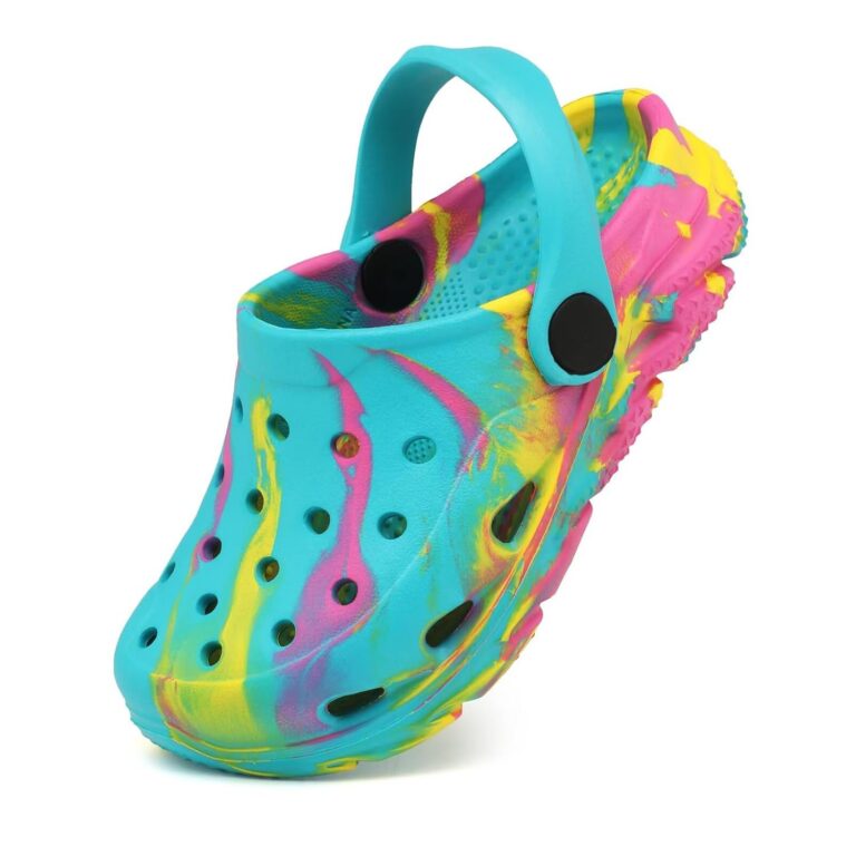 Cubufly Kids Clogs Boys Girls Marbled Tie Dye Garden Water Shoes Toddler Slides Sandals Pool Beach Slipper