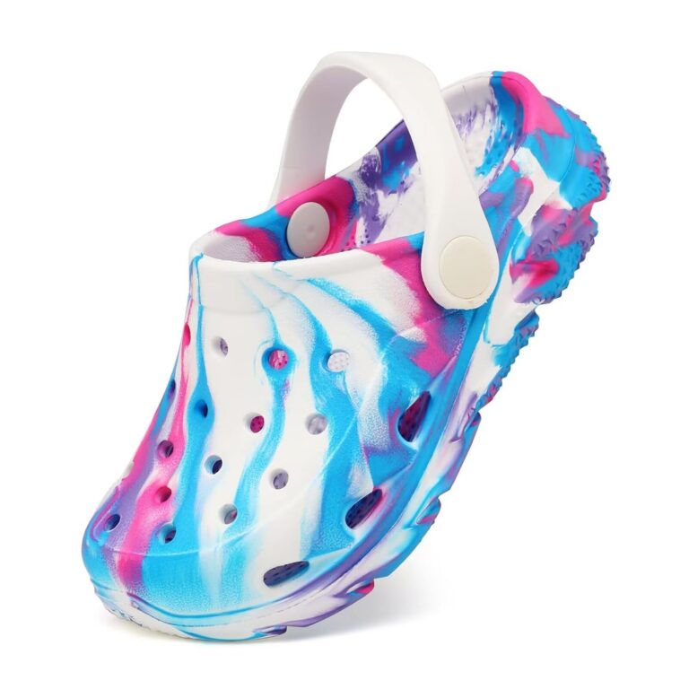 Cubufly Kids Clogs Boys Girls Marbled Tie Dye Garden Water Shoes Toddler Slides Sandals Pool Beach Slipper