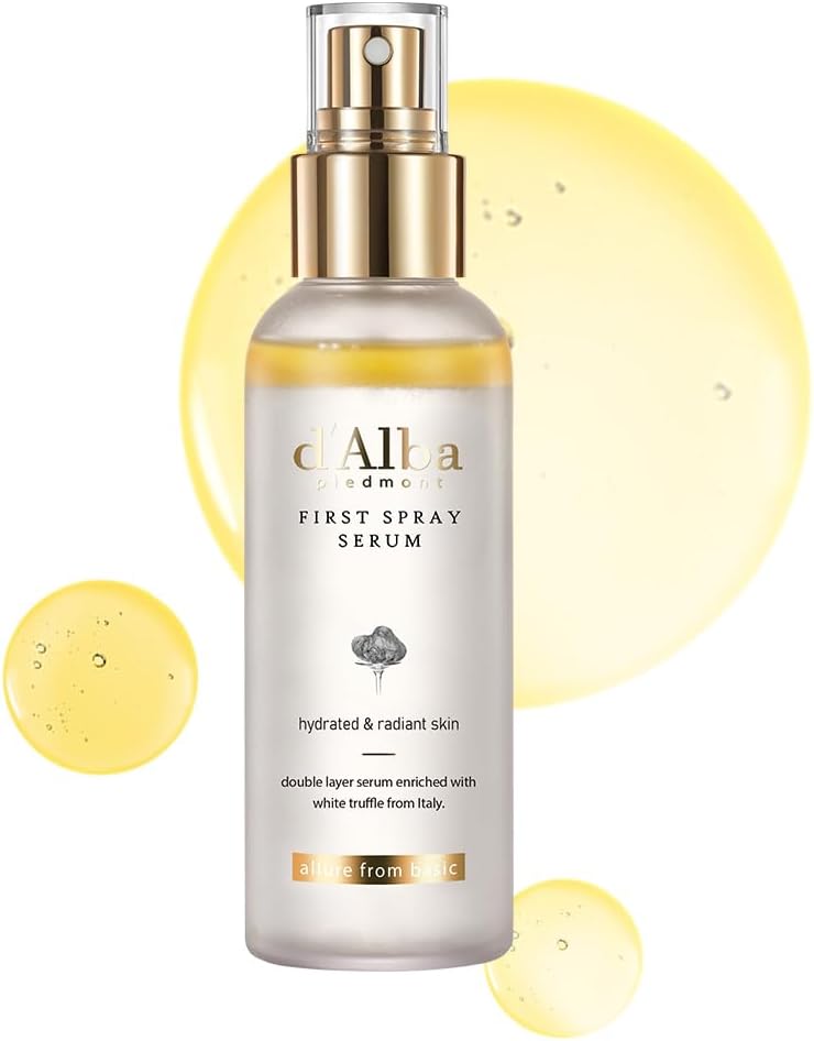 d'alba Piedmont Italian White Truffle First Spray Serum, Vegan Skin Care, Hydrating Face Moisturizer, Glow Serum for Radiant Skin, Non Comedogenic, All In One Mist, Korean...