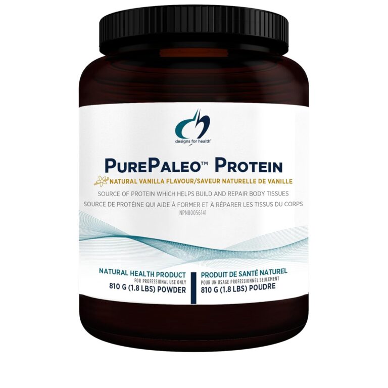 Designs for Health PurePaleo Protein Powder - 21g HydroBEEF Bone Broth Protein Supplement with Collagen Peptides + BCAAs - Vanilla, Non-GMO, Dairy-Free + Gluten-Free (30...