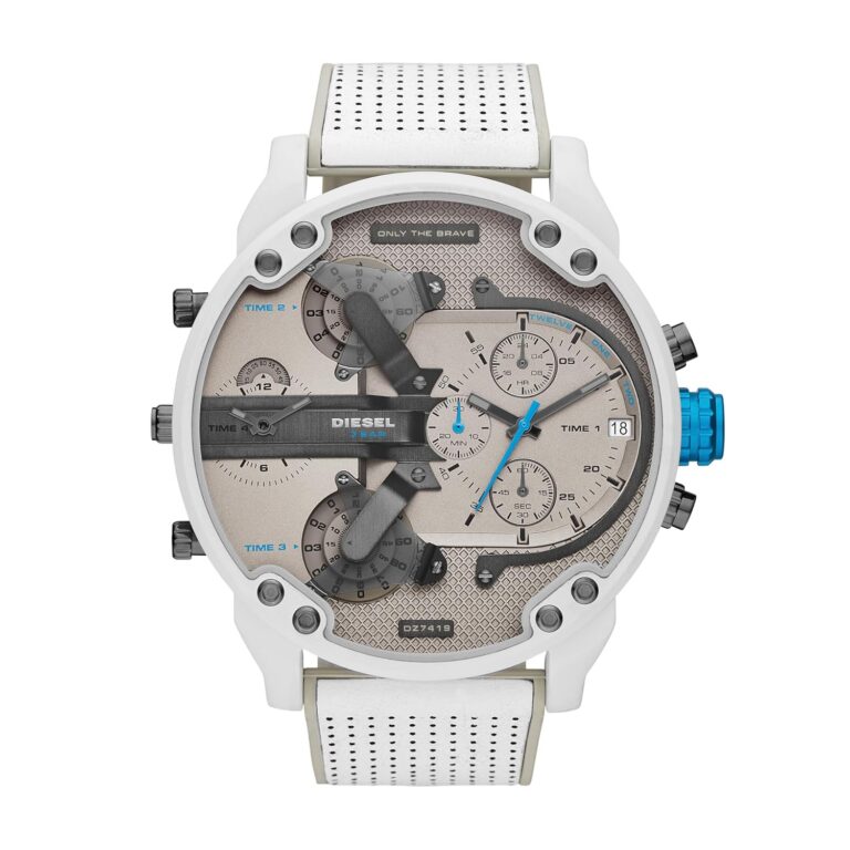 Diesel Mr. Daddy 2.0 Men's Watch with Oversized Chronograph Watch Dial and Stainless Steel, Silicone, Fabric or Leather Band