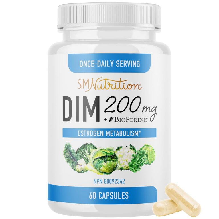 DIM Supplement 200 mg | Estrogen Balance for Women & Men | Hormonal Acne, Hormone Balance, PMS, Bloating, Antioxidant & Menopause Supplements for Women | Canadian Made, Vegan...