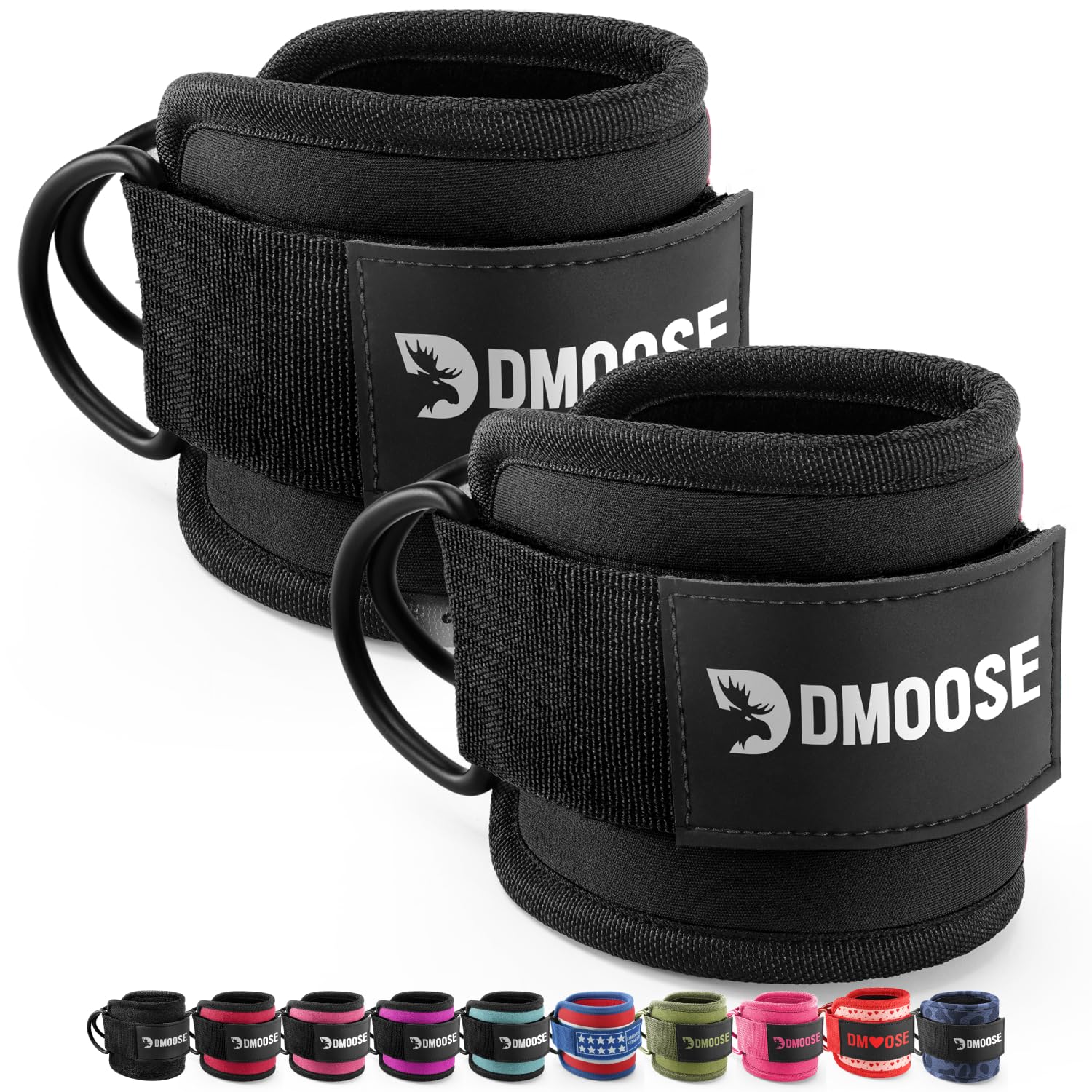 DMoose Ankle Strap for Cable Machine - One Size Fit with Premium Padding, Workout Kickback Ankle Cuffs, Ankle Bands for Working Out, Booty Workouts, Leg Extension, Hip Abductors... DMoose Ankle Strap for Cable Machine - One Size Fit with Premium Padding, Workout Kickback Ankle Cuffs, Ankle Bands for Working Out, Booty Workouts, Leg Extension, Hip Abductors...