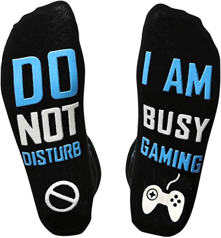 Do Not Disturb Gaming Socks, Funny Cotton Novelty Gamer Socks Gifts for Kids Teen Boys Mens Womens Game Lovers