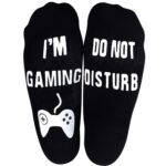 Do Not Disturb I'm Gaming,Soft Unisex Sock Novelty Funny Saying Crew Socks, The Perfect Funny Christmas Gifts for Men Women