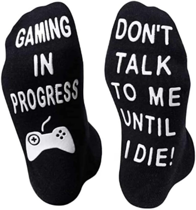 Do Not Disturb I'm Gaming,Soft Unisex Sock Novelty Funny Saying Crew Socks, The Perfect Funny Christmas Gifts for Men Women