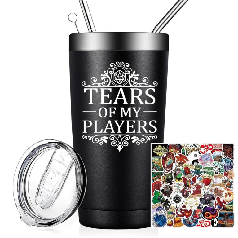 DOEARTE Dungeons and Dragons Gifts - Tears of My Players - Dungeon Master Christmas Birthday Gifts for Him DND Lovers - 20oz DND Tumbler