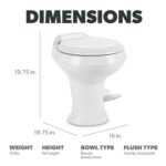 Dometic 302300071 300 Series Standard Height Toilet, White