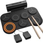 Donner Electronic Drum Set, 7 Pads Electric Drum Pad Roll Up Quiet Drum Pad Built-in Speaker, 40 Lessons Included, Kids Holiday Christmas & Birthday Gift Instrument Toys(DED-20)