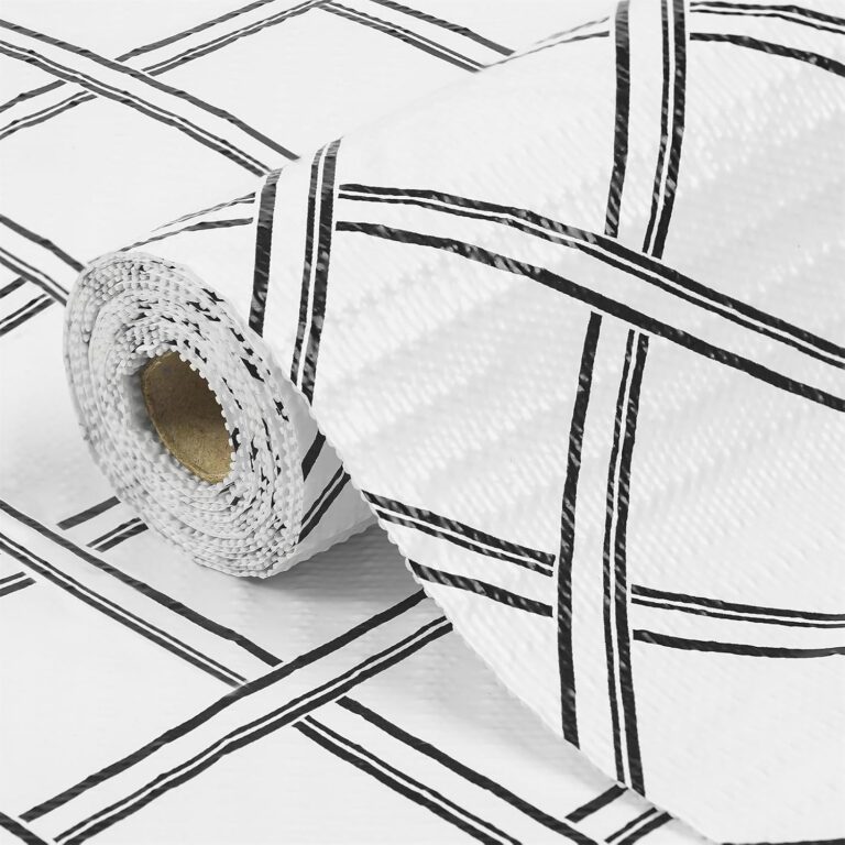 Drawer and Shelf Liners for Kitchen Cabinets Non-Adhesive Cabinet Liners Strong Grip Non Slip Waterproof Contact Paper for Cabinets and Drawers Shelves Cupboard,Geometric,12IN X...