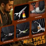 Dream Reach 2 Pack Kitchen Scissors, Premium All-Metal Kitchen Shears, Heavy Duty Poultry Shears for Food, Food-Grade Stainless Steel Scissors, Gift for Mom or Cooking Lovers