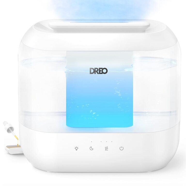 Dreo Humidifiers for Bedroom, Top Fill 4L Supersized Cool Mist Humidifier, 36H Runtime, 28 dB Quiet Ultrasonic Air Humidifier for Large Room, Plants, Baby Nursery, Indoor, Night...