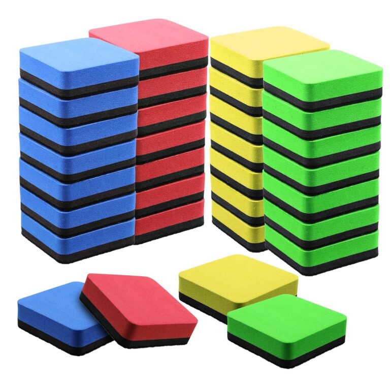 Dry Erase Eraser, 32 Pack Magnetic Whiteboard Eraser, Mini Square Whiteboard Eraser for Students Teachers at Classroom Office Home School