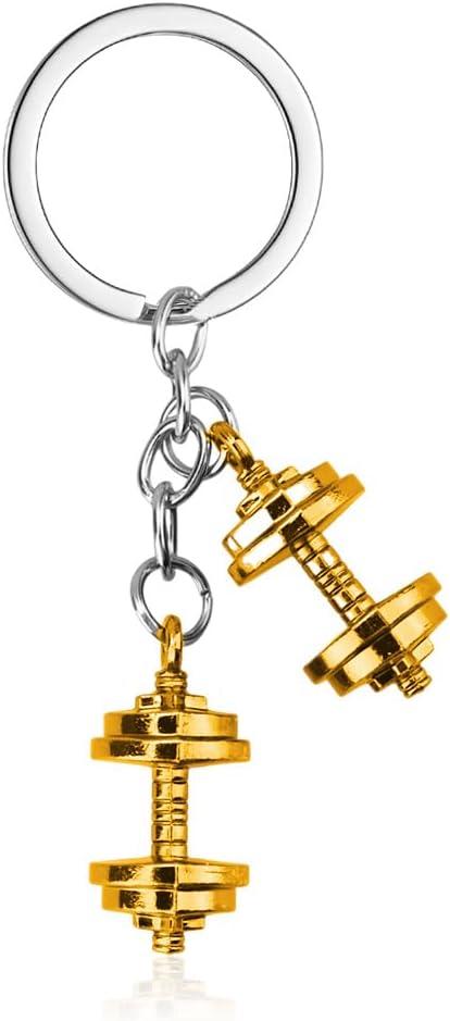 Dumbbell Charms for Backpack Handbags Gym Bag Accessories for Men Women Best Friend Powerlifting Gifts for Friends Trainer