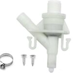 Durable Plastic Water Valve Kit 385311641 for Dometic 300 310 320 Series Pedal-Flush Toilet Models,Fits for Camper Trailer Toilet Repair Pedal Flush Toilets