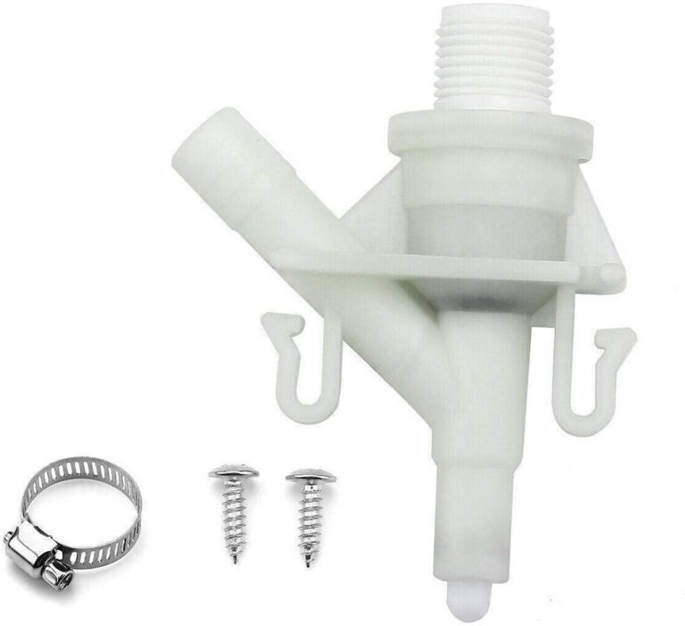 Durable Plastic Water Valve Kit 385311641 for Dometic 300 310 320 Series Pedal-Flush Toilet Models,Fits for Camper Trailer Toilet Repair Pedal Flush Toilets