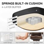 Efomao Big Tall Ergonomic Office Chair 450LBS with Foot Rest, High Back PU Leather Executive Chair with Adjustable Padded Armrests, Lumbar Support for Home or Work, Heavy Duty...