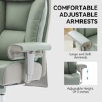 Efomao Big Tall Ergonomic Office Chair 450LBS with Foot Rest, High Back PU Leather Executive Chair with Adjustable Padded Armrests, Lumbar Support for Home or Work, Heavy Duty...