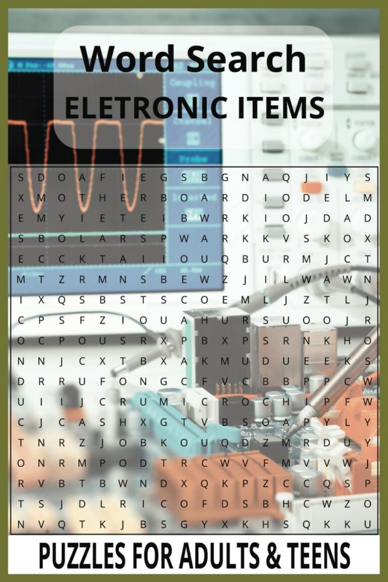 Eletronic Items Word Search Puzzle Book: Word Searches with Easy to Read Print about Eletronic Items, Eletronic Devices, Eletronic World, and plus | 6x9 inches, 110 pages | 55...
