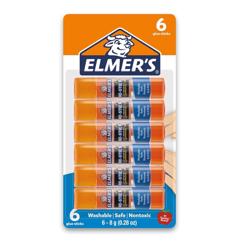 Elmer’s Re-Stick School Glue Sticks, 8g (0.28oz.), 6 Count