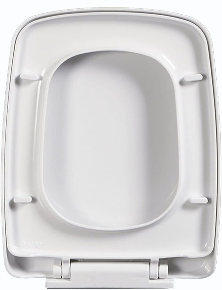 Elongated Square Toilet Seat with Adjustable Hinge Toilet Seats Soft Close, White Lid Quick Release Heavy Duty Easy to Clean Bathroom Lid Elongated Square Toilet Seat with Adjustable Hinge Toilet Seats Soft Close, White Lid Quick Release Heavy Duty Easy to Clean Bathroom Lid