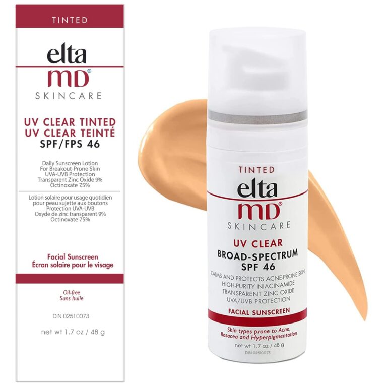 EltaMD UV Clear SPF 46 Tinted Face Sunscreen, Broad Spectrum Sunscreen For Sensitive Skin And Acne-Prone Skin, Oil-Free Mineral-Based Sunscreen, Sheer Face Sunscreen With Zinc...