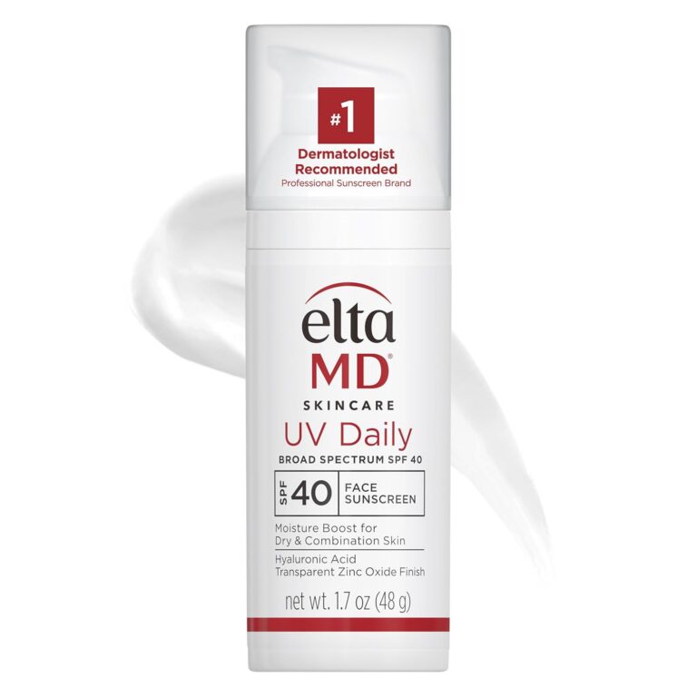 EltaMD UV Daily Moisturizer With SPF Face Sunscreen With Hyaluronic Acid, Broad Spectrum SPF 40 Face Sunscreen Moisturizer, Non-Greasy, Sheer Lotion, Mineral-Based Sun...