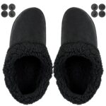 Endoto Fuzzy Liner Inserts for Crocs Clog, Replacement Warm Fur Fluffy Lining Socks for Croc(Black)