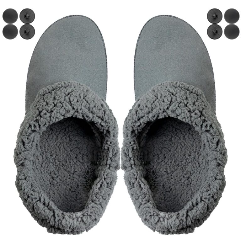 Endoto Fuzzy Liner Inserts for Crocs Clog, Replacement Warm Fur Fluffy Lining Socks for Croc(Grey)