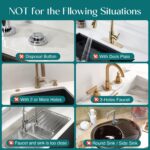 eormoe Faucet Mat for Kitchen Sink - 24'' Long Diatomite Fast Drying Stone Sink Tray, Super Absorbent, Prevents Moisture Buildup - Faucet Splash Guard for Bathroom Counter...