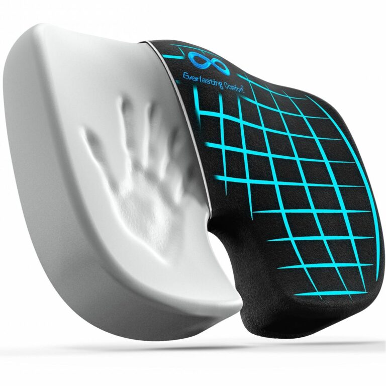 Everlasting Comfort Memory Foam Seat Cushion - Office Chair Cushion for Work, Travel, Car Support Pillow for Driving - Coussin Chaise for Sitting, Portable Lumbar Seat for...