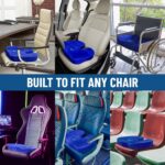 Everlasting Comfort Memory Foam Seat Cushion - Office Chair Cushion for Work, Travel, Car Support Pillow for Driving - Coussin Chaise for Sitting, Portable Lumbar Seat for...