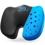 Everlasting Comfort Memory Foam Seat Cushion - Office Chair Cushion for Work, Travel, Car Support Pillow for Driving - Coussin Chaise for Sitting, Portable Lumbar Seat for...