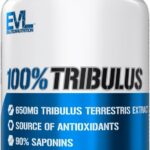 Evlution Nutrition Tribulus Terrestris for Men - Maximum Potency 90% Saponins Pure Tribulus - Stimulant Free Supplement for Men - Vegan & Gluten Free - 60 Servings
