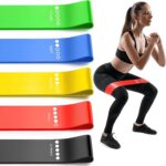 Exercise Bands - Basic Resistance Bands for Exercise, Exercise Bands Resistance Bands Set with 5 Strengths for Exercise & Rehab, Elastic Bands for Home Gym Workouts, Mini Loop...