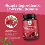 Extra Strength Pomegranate Extract Capsules - Pomegranate Supplement with Superfood Antioxidants & Ellagic Acid - Non-GMO Nitric Oxide Supplement with 5:1 Extract Equivalent to...