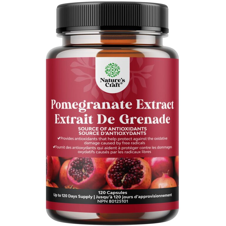 Extra Strength Pomegranate Extract Capsules - Pomegranate Supplement with Superfood Antioxidants & Ellagic Acid - Non-GMO Nitric Oxide Supplement with 5:1 Extract Equivalent to...