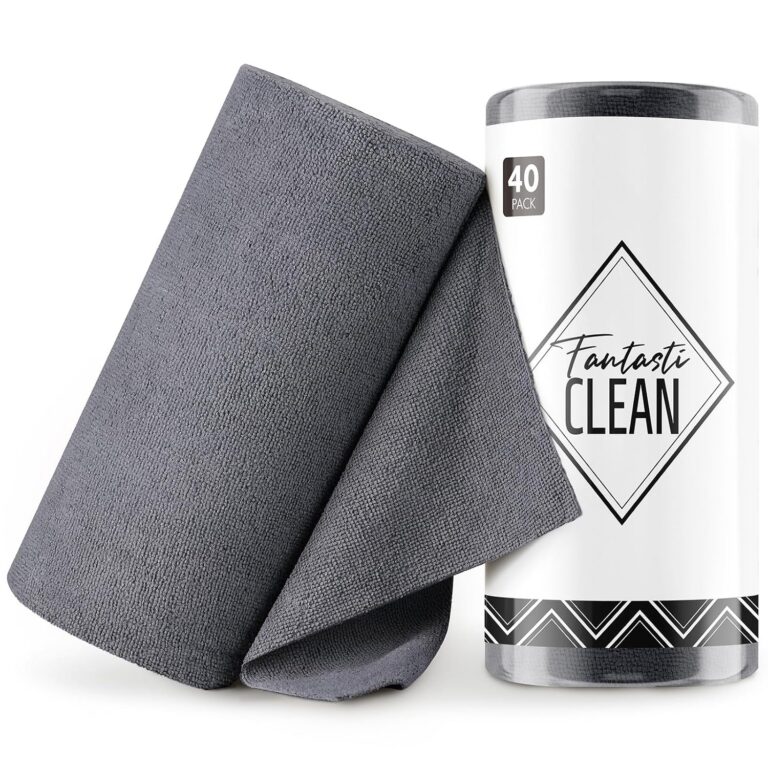 Fantasticlean Microfiber Cleaning Cloth Roll -40 Pack, Tear Away Microfiber Towels, 12" x 12", Reusable, Washable, Scratch Free, Ultra Absorbent for Car, Home Supplies, Shop...